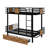 Twin XL Over Twin XL Metal Bunk Bed With MDF Board Guardrail And Drawers-575334944