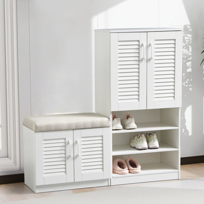 Multi Functional Shoe Storage Cabinet With Bench