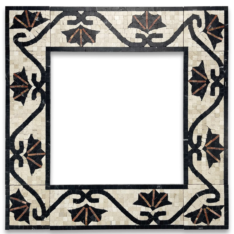 Carreau de mosaïque en marbre 4 po x 12 po Azalea