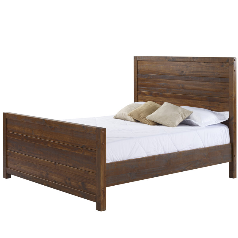 Romney Solid Wood Standard Bed, Queen, Antique Walnut