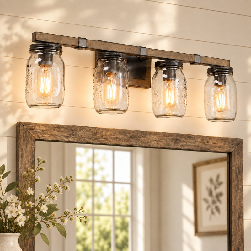 Laila Dimmable Modern Farmhouse Bathroom Vanity Light ETL Certified ( Not Pure Black Finish), 4