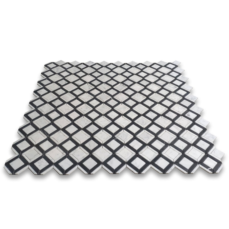 11" x 11" Marble Random Mosaic Wall & Floor Tile