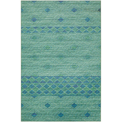 Ancell Chenille Washable Geometric Rug