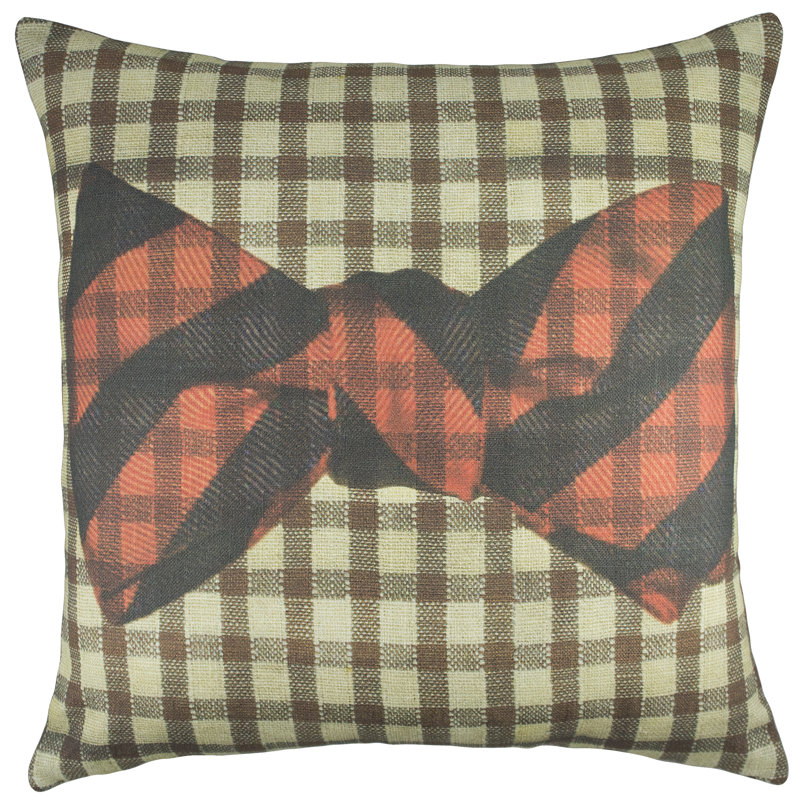 Plaid Cotton Throw Pillow