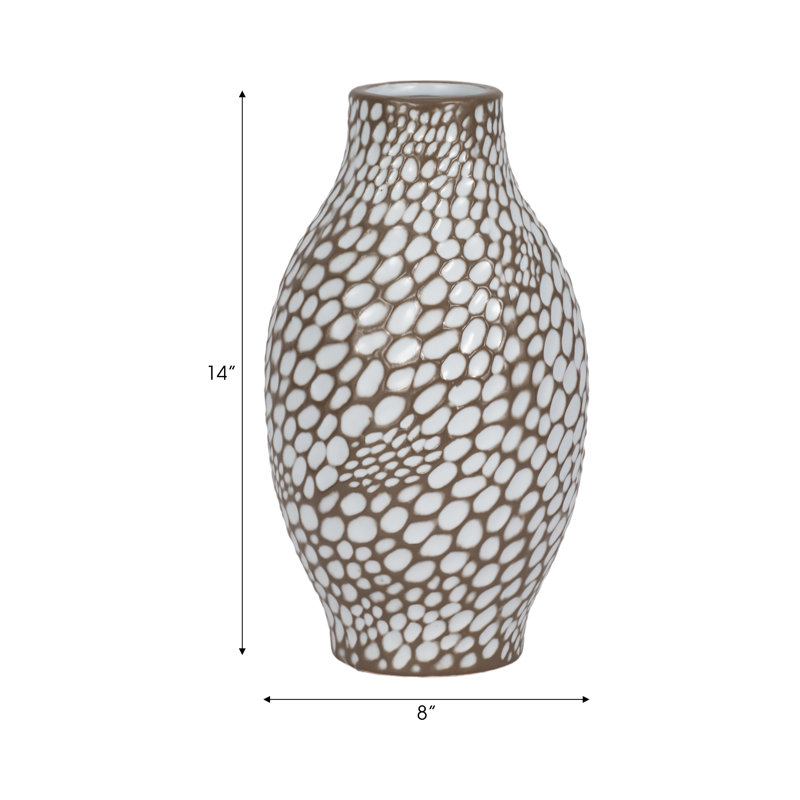 Puteri Handmade Ceramic Table Vase, 14" H x 8" W x 8" D