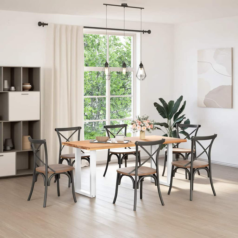 Sayumi Powder Coated Steel Table Leg, 73cm H x 50cm W x 50cm D, White