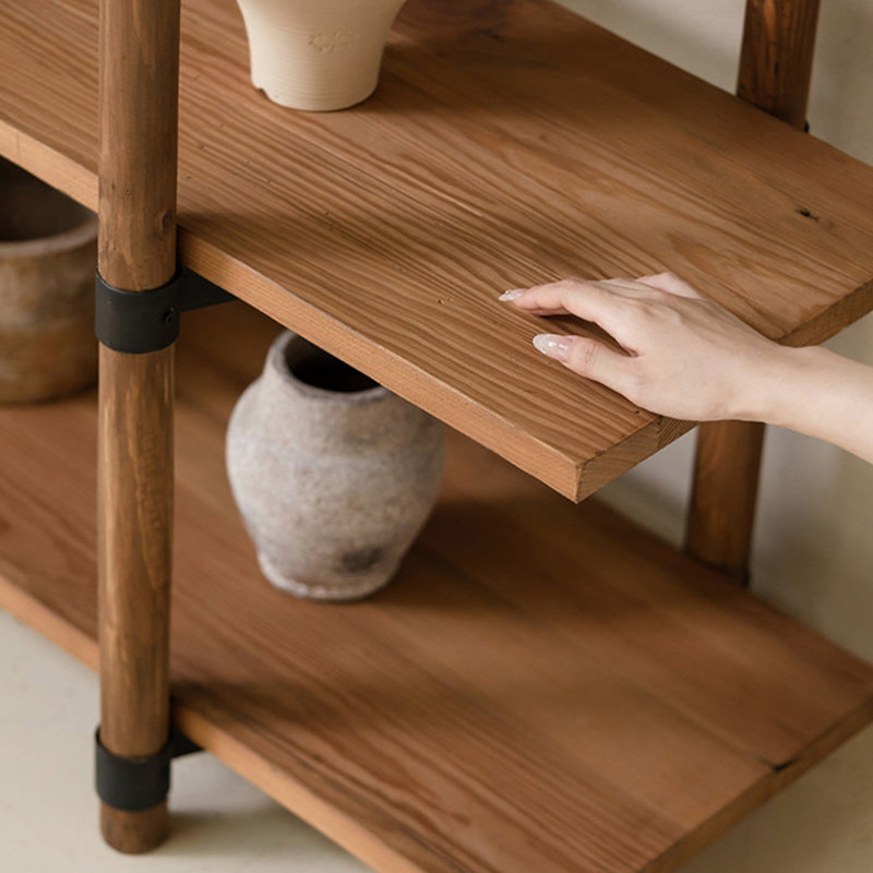 Support de rangement simple en bois massif