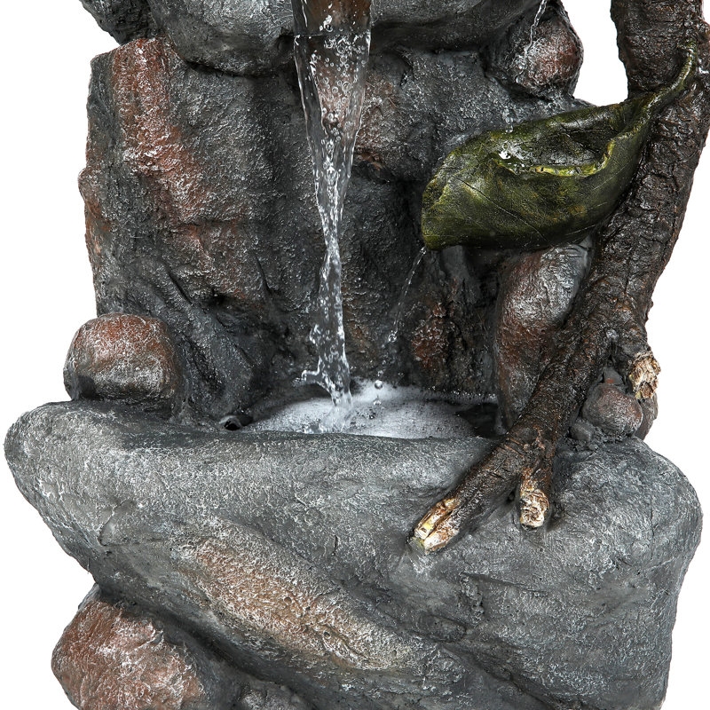 Fontaine de roche en résine d'Amman avec lumière