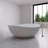 63" Freestanding Solid Surface Bathtub With Overflow And Pop-up Drain