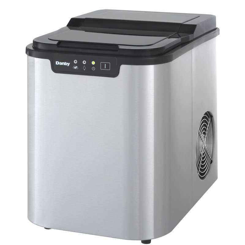 Danby 25 Lb. Daily Production Cube Ice, Stainless Steel
