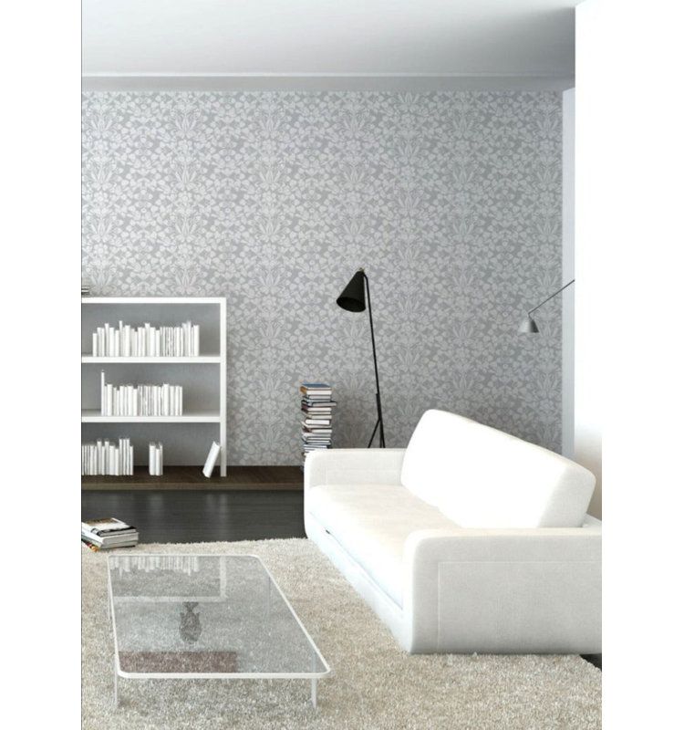 Nomad Snapdragon 10' L x 24" W Wallpaper Tile, Pencil, Faux Grasscloth, Non-pasted
