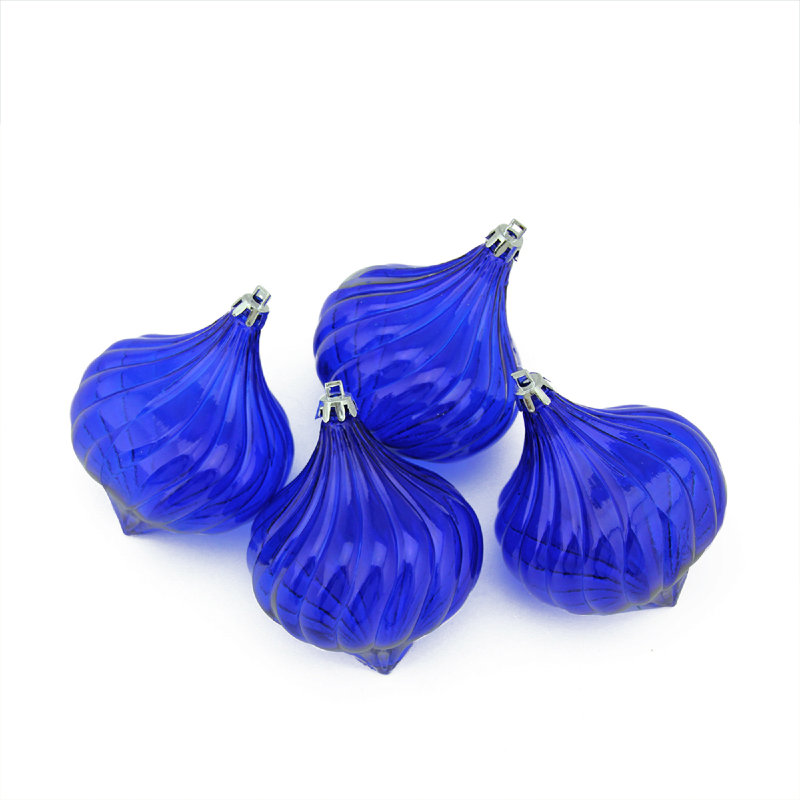 Ornement de Noël incassable en oignon, Bleu