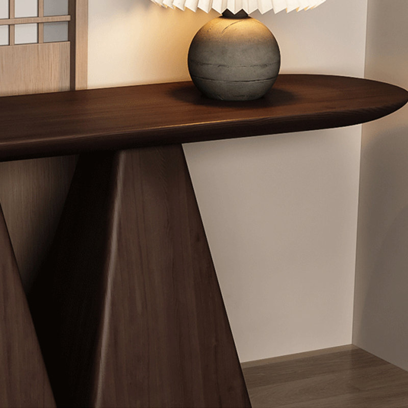 Console Retro Minimalist Art, H 31,5 po x l 51,18 po x P 11,81 po, Bois brun foncé