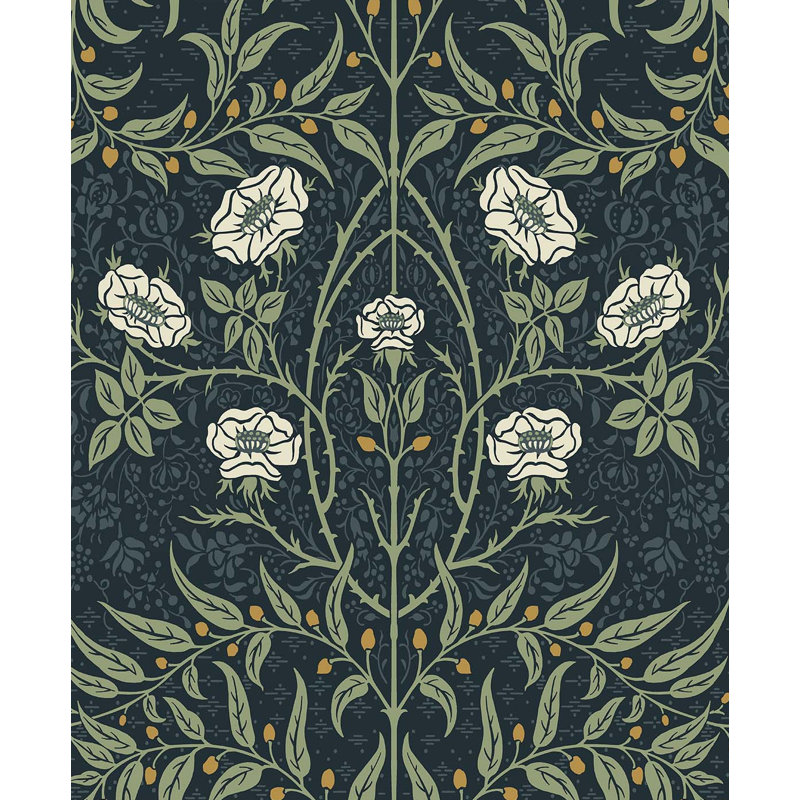 Danjela Pre-Pasted Floral Wallpaper Roll
