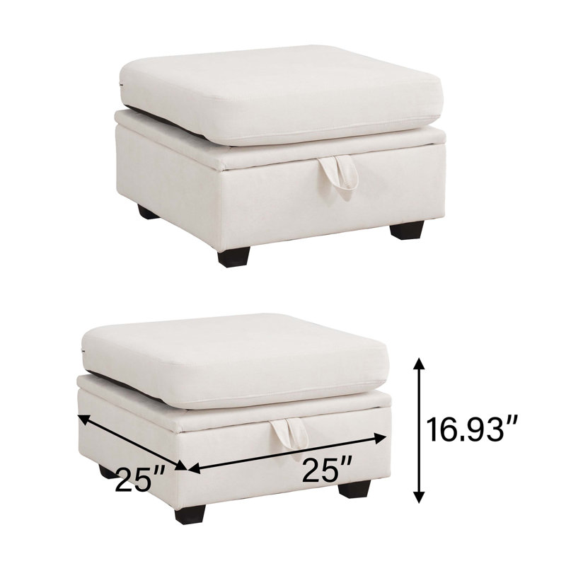 Convertible Sofa Couch with Storage, Sleeper Sectional Sofa Set, Modular Combinations Fabric Couch