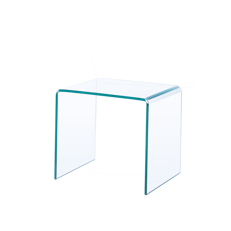 Small Clear Glass Side & End Table