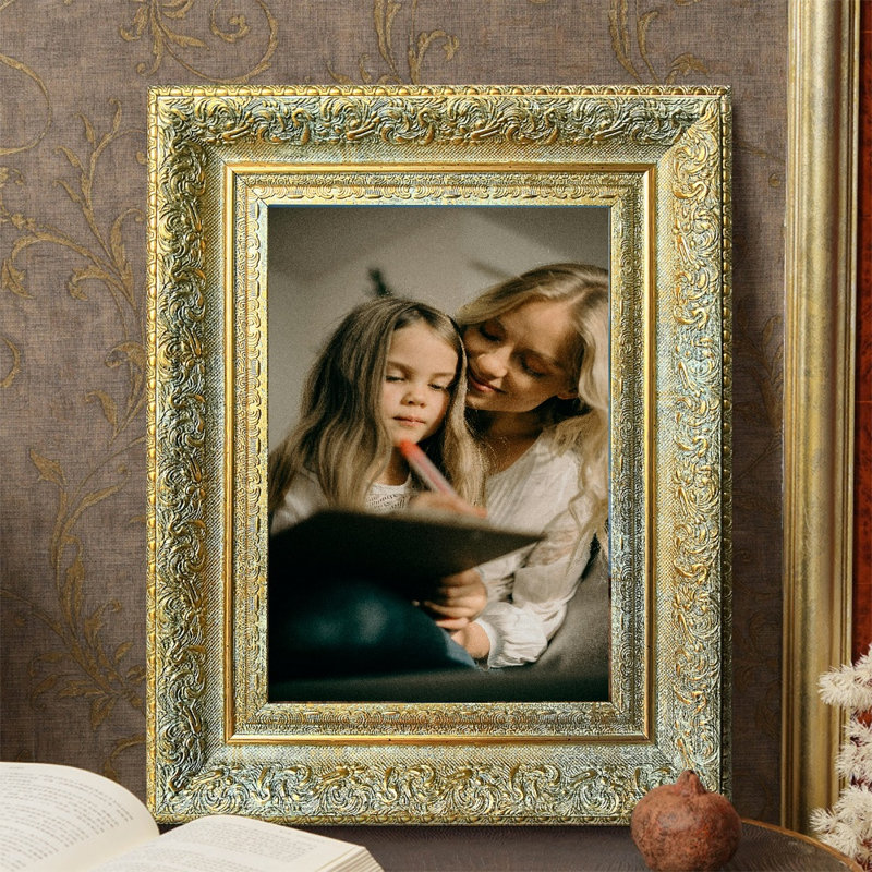 Cadre de table antique 1pc pour photos et portrait 11 "x 14", Antique Gold, 11" W x 14" H, 1