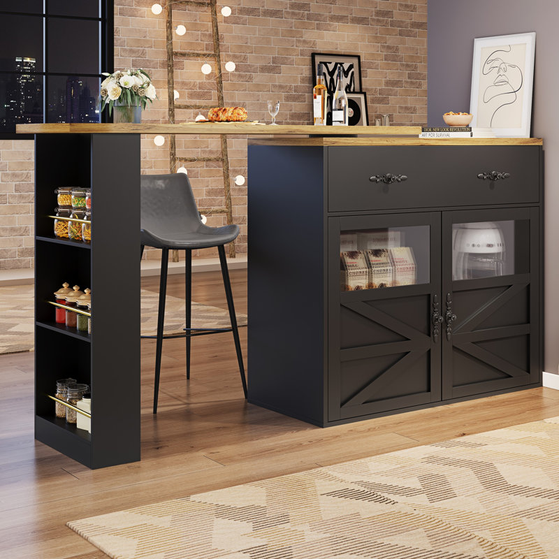 204cm Home Bar, Black
