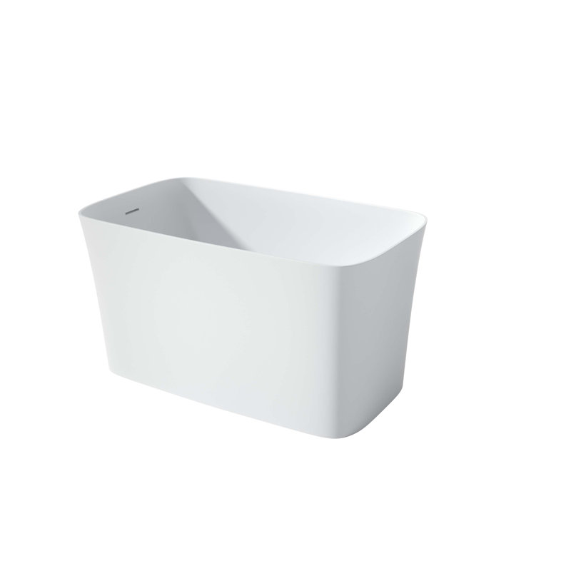 Baignoire de trempage à surface solide de 47 pouces - Baignoire profonde autoportante