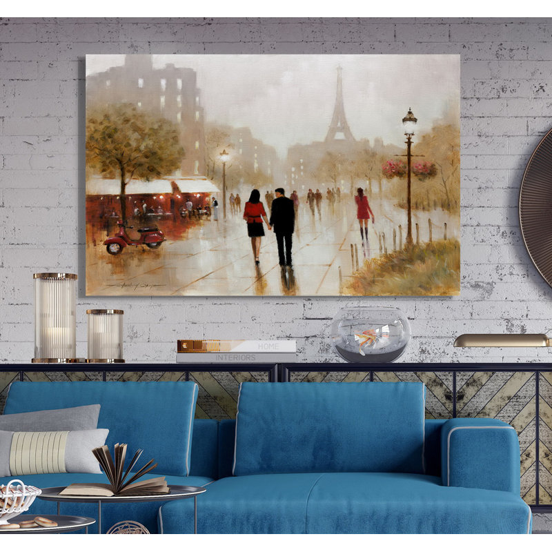 « romantique poussette », impression, H 32 po x l 48 po x P 1,5 po, Toile tendue