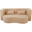 Convertible Sofa Bed With Teddy Fabric Cozy Style For Small Spaces