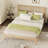 Unique Rattan Headboard Queen Size Bed - Exquisite American Design Enhanced By Support Feet - Ample Underbed Storage-275185604-288126041-288126044