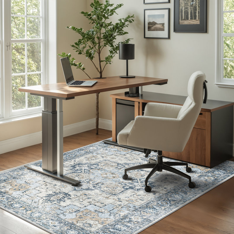 Tapis de chaise de bureau 36 po x 48 po, sous-tapis de tapis de bureau, tapis de sol mince à poils courts 1/5 po lavable à la machine