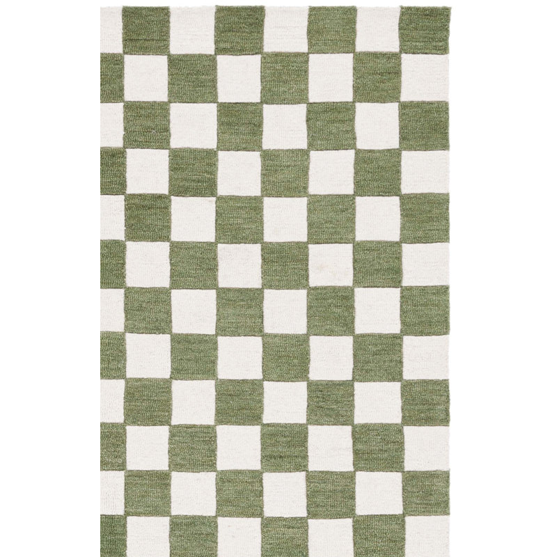 Tapis géométrique en laine / coton touffeté à la main Tatti, Rectangle 8 pi x 10 pi