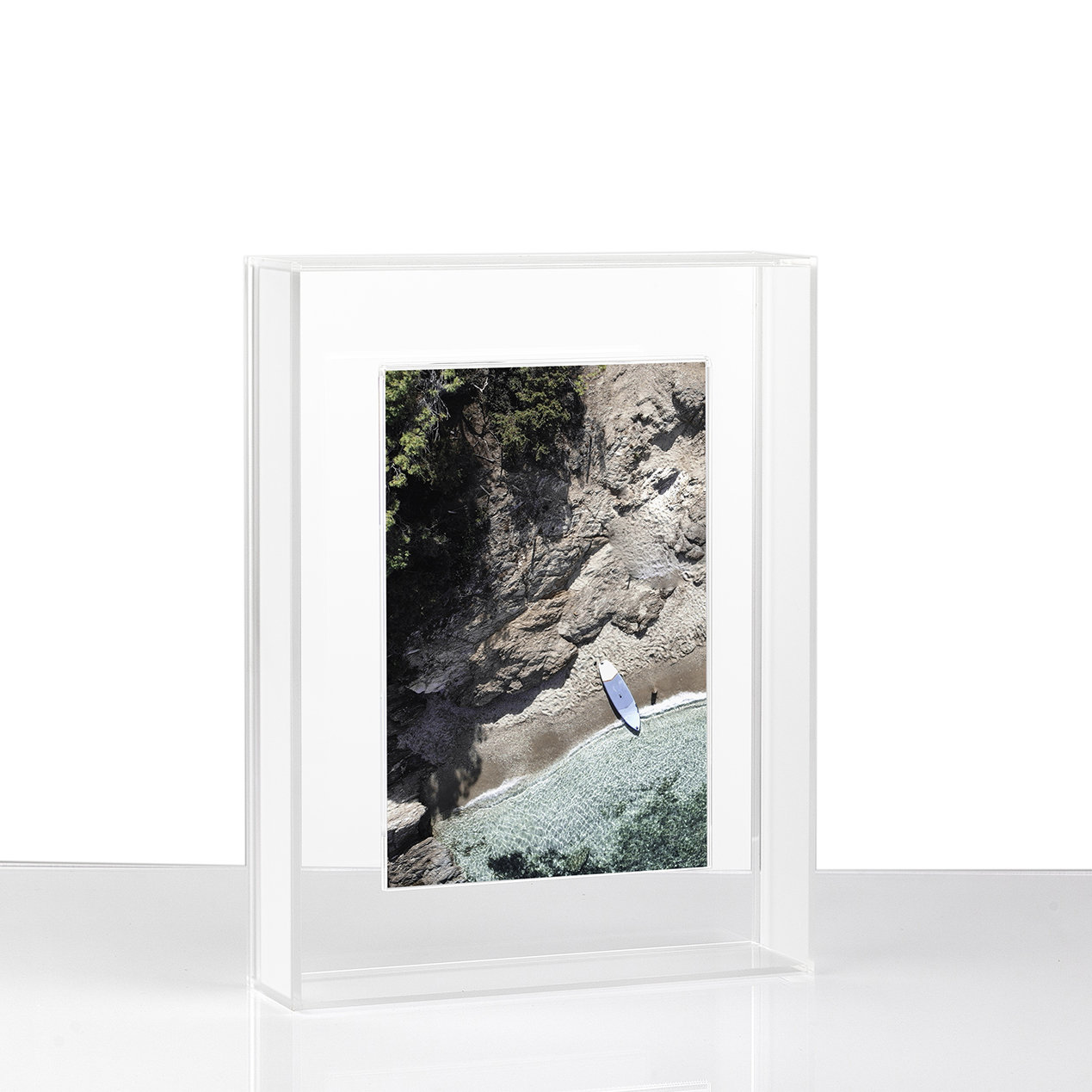 Magnetic Float Picture Frame, 4" x 6", Frost
