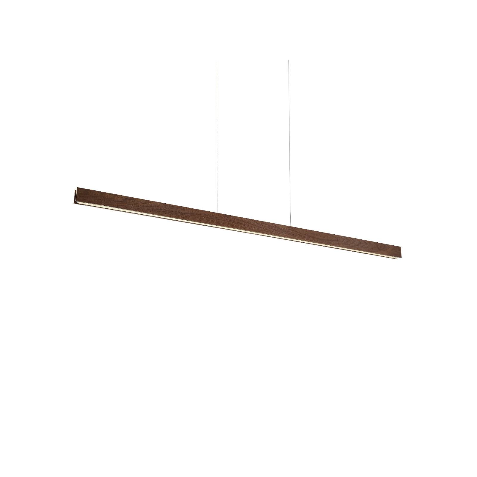 Drift Single Light Glass Dimmable LED Pendant, Dark Walnut, 3" H x 84" W x 2" D