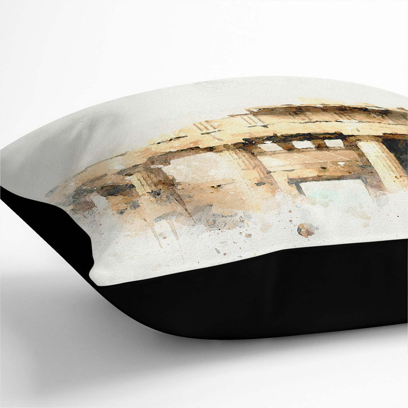 Square Throw Cushion, Black, 55cm H x 55cm W x 20cm D