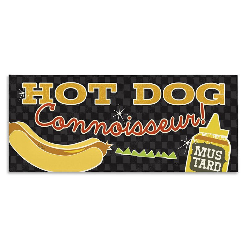  Hot Dog Connoisseur Canvas Wall Art by Pela Studio, 13" H x 30" W