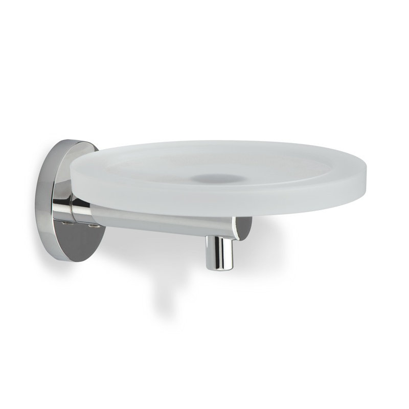 Porte-savon mural rond en verre Venus