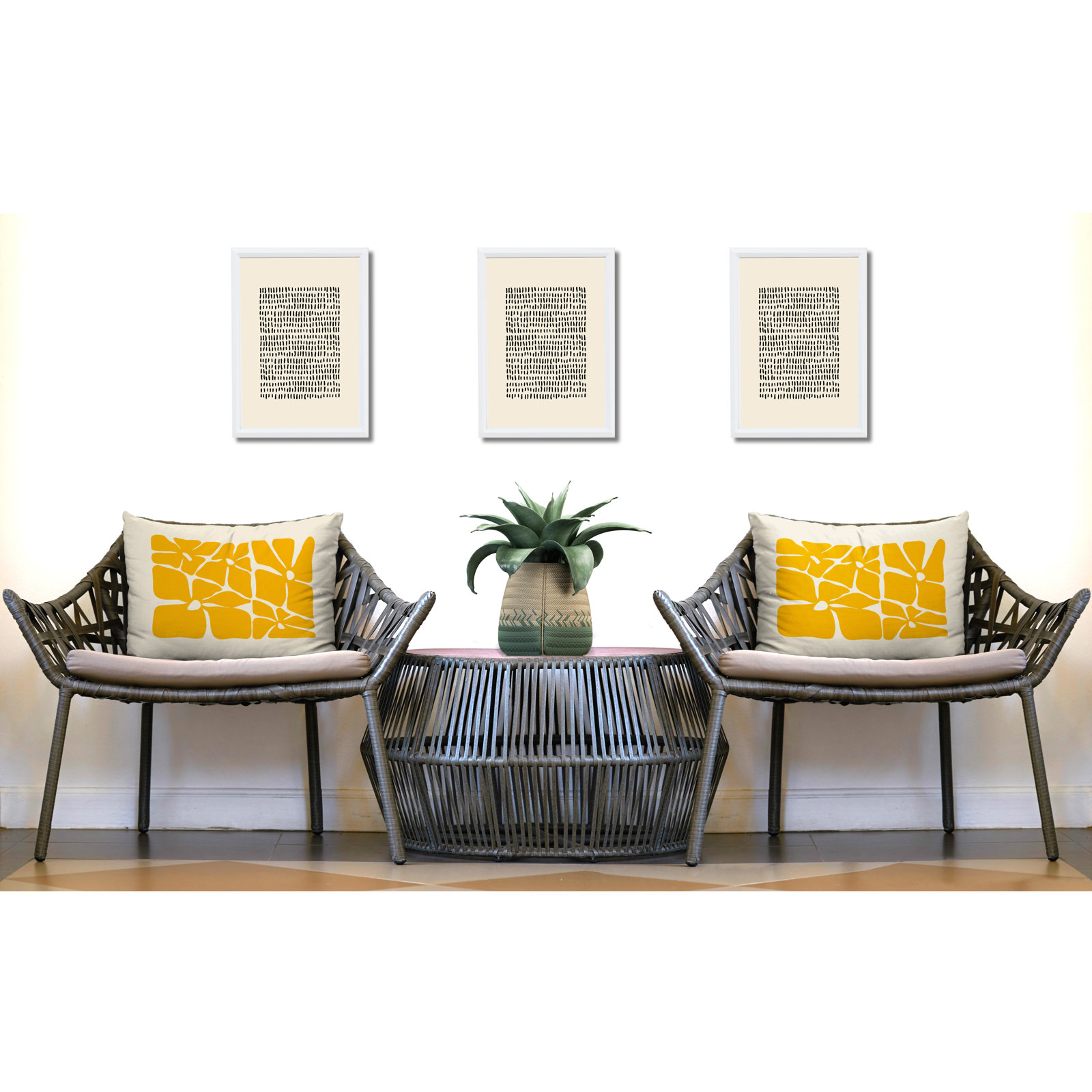 20" x 14" Throw Pillow, Yellow