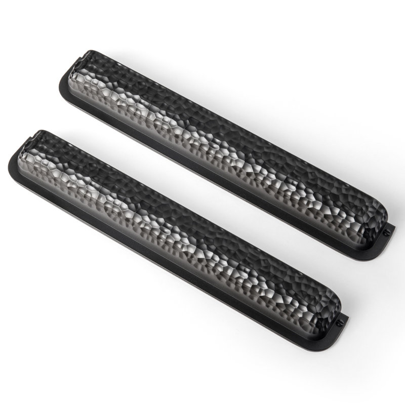 Textured Hammered Cabinet Pulls, 7 9/16", Noir