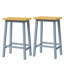 Tabourets de bar en bois massif (pas cher en fer), ensemble de 2 chaises de bar de 25,6 po de hauteur, tabourets de comptoir de cuisine avec repose-pieds, tabourets de ferme-1146351261