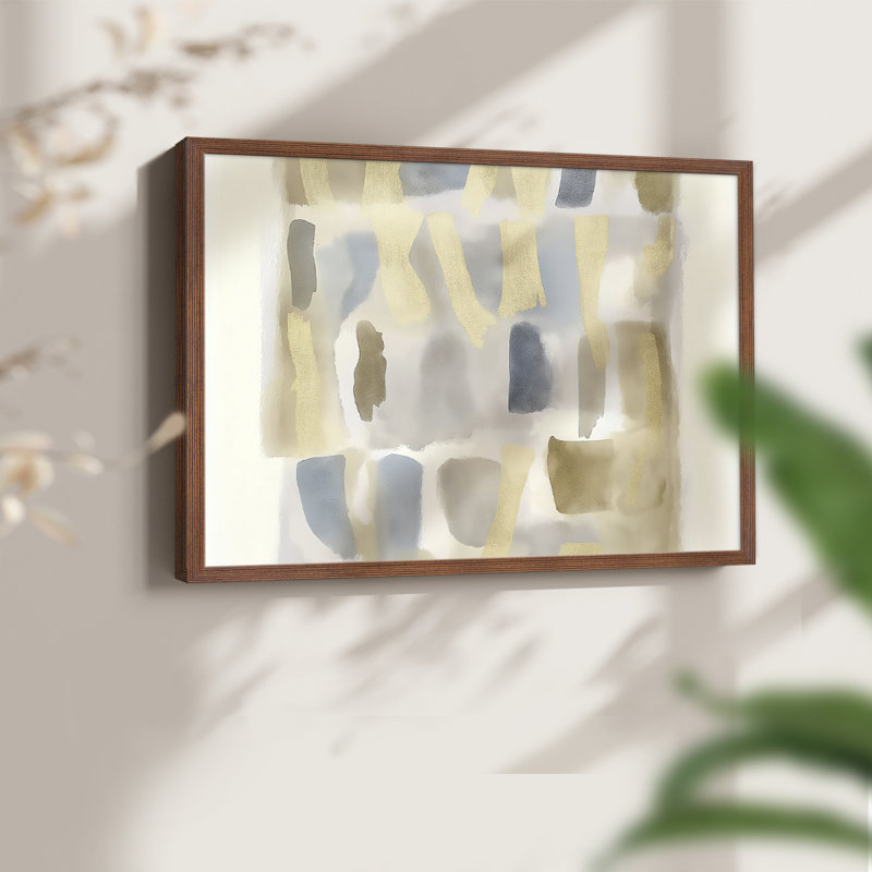 Abstrait, série LXV, reproduction encadrée, Noyer, H 16 po x l 20 po