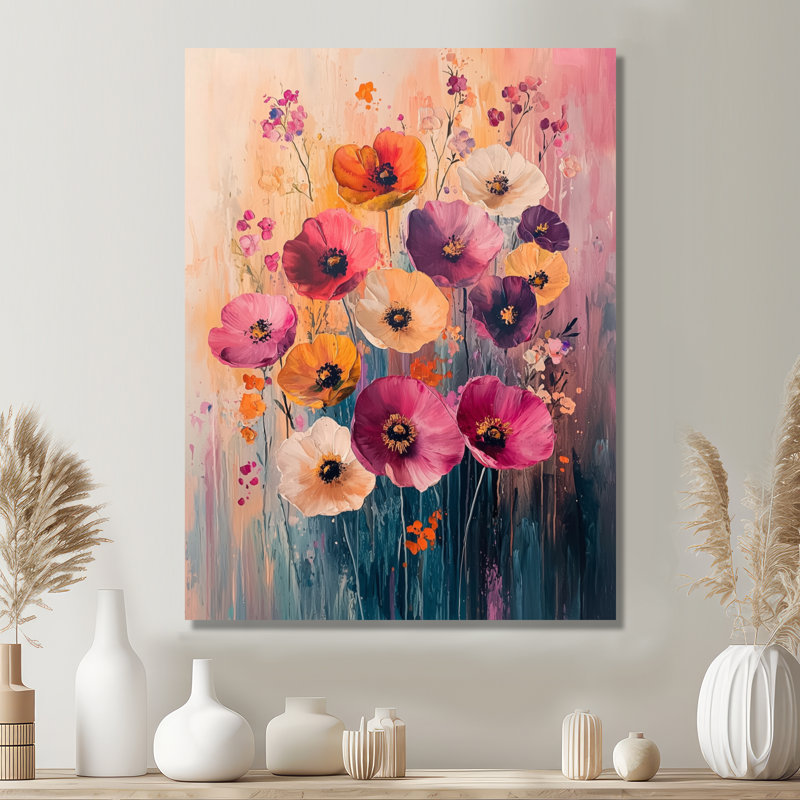 Bart - art mural floral, Toile tendue, Ne s’applique pas, H 20 po x l 12 po