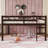 Full Rubber Wood Loft Bed With Ladder,Espresso-1883117770-1883117773