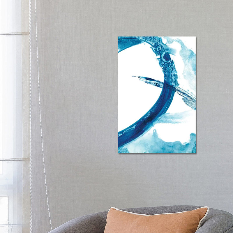"Aqua ring II" par Ethan Harper, reproduction d’art, H 26 po x l 18 po x 1,5 po, Toile tendue, Aucun mat