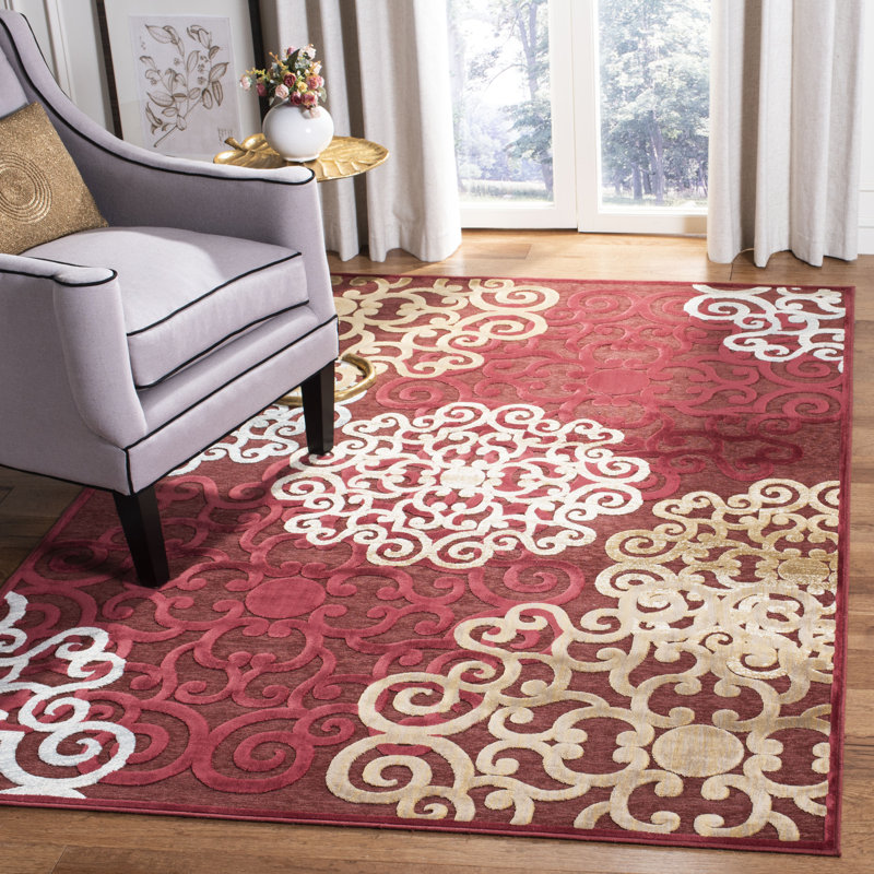 Tapis à motif floral Bailee Performance, Rectangle 5 pi 3 po x 7 pi 6 po