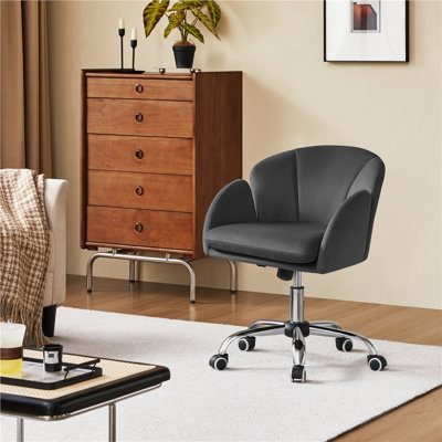 Corson Modern Swivel Rolling Desk Chair for Home Office with Armrests by Willa Arlo Interiors