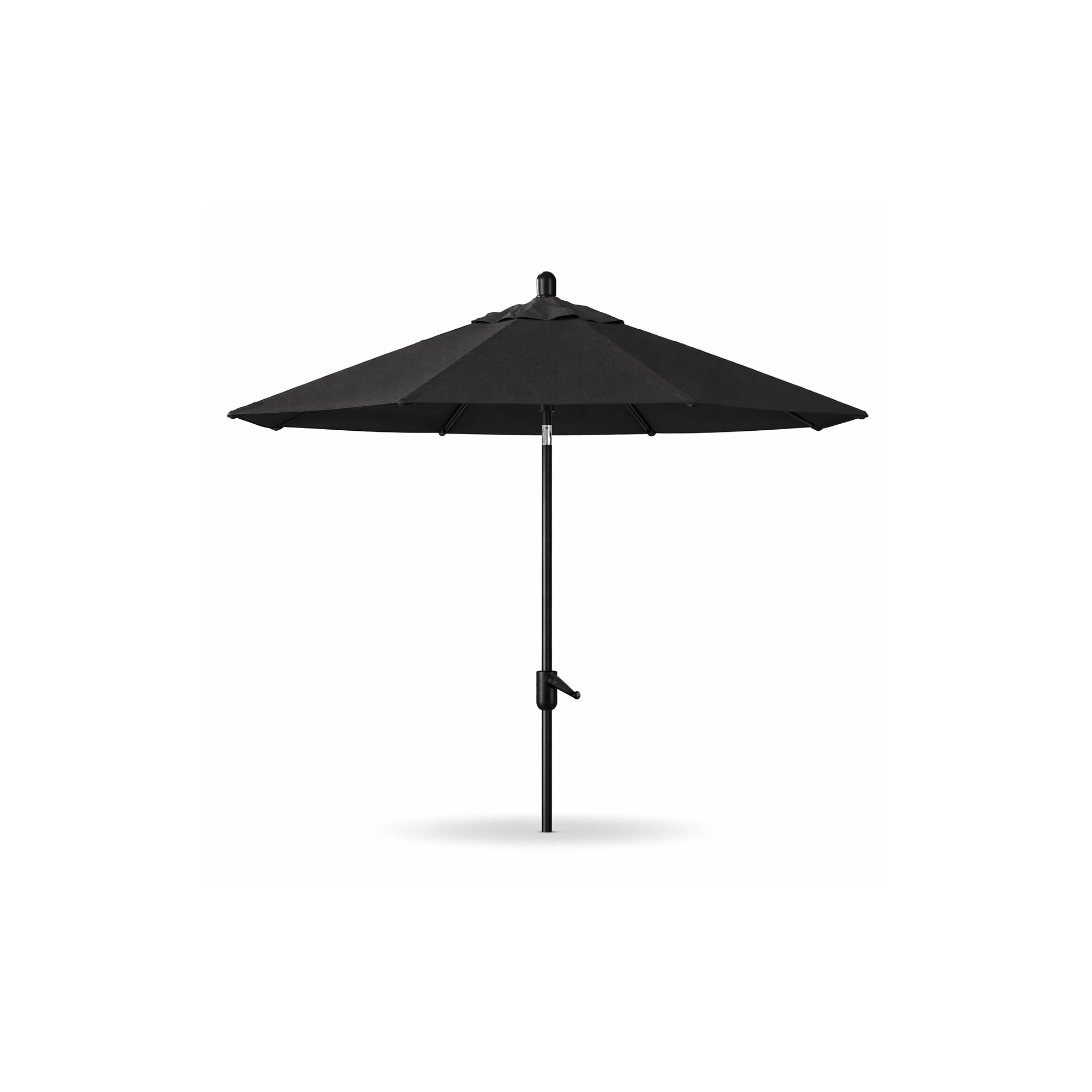 Natalie 8' 8" Market Sunbrella® Umbrella, Canvas Black Sunbrella® Canvas, Black Sapphire