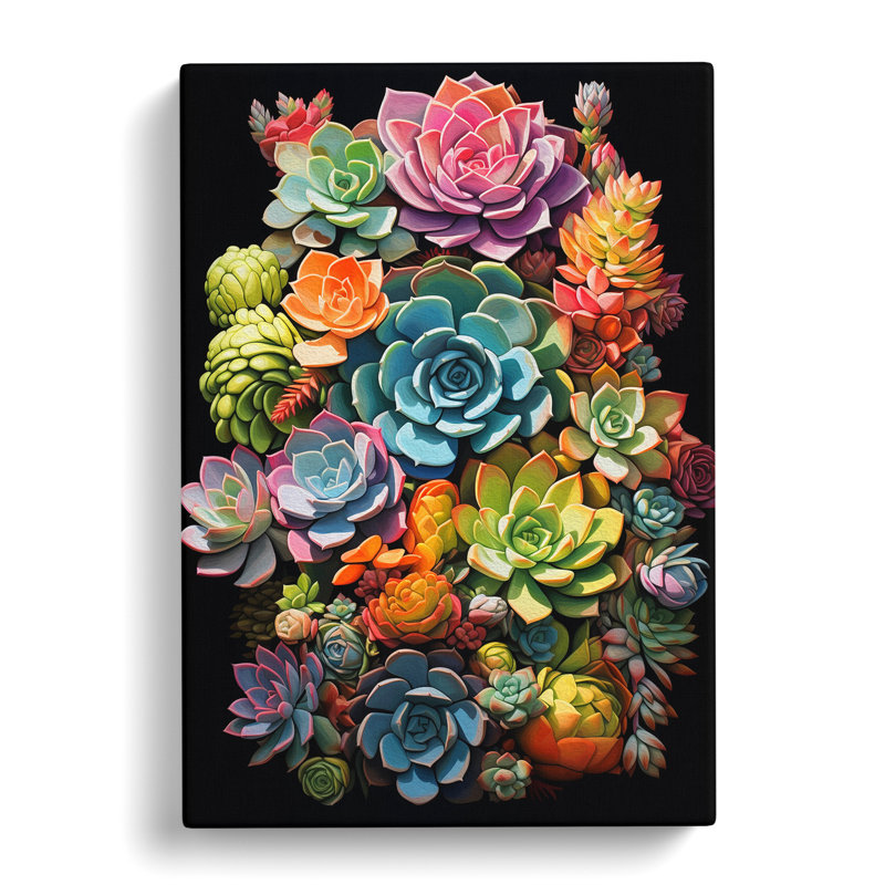 Succulent Informel - Wrapped Canvas, 60cm H x 40cm W x 3cm D