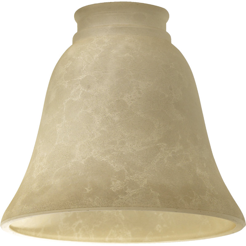Abat-jour en forme de cloche en verre (à vis), Brun, H 5 po x l 2,5 po x P 2,5 po
