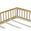 Lit de sol naturel en bois d'hévéa avec clôture et porte tournante, parfait pour les habitations compactes, supporte la transition vers le sommeil, 7 lattes renforcées, quincaillerie d'assemblage manuel
