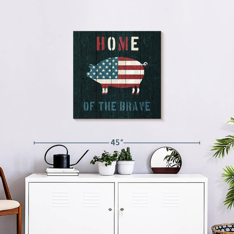 Plaque murale Kema American Farm Pig, H 24 po x l 24 po