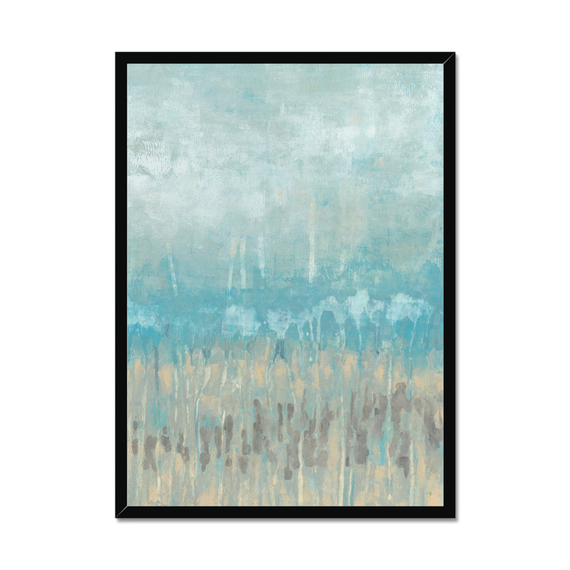 Coastline Abstraction II by Jennifer Goldberger - Painting, Black Framed Paper Print, 34cm H x 24cm W