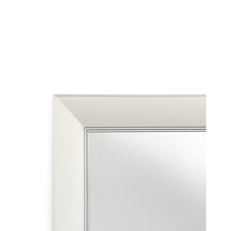 Ghost Flat Metallic Polycarbonate Wall Mirror, White