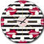 Horloge murale rouge Mid-Century-40743596